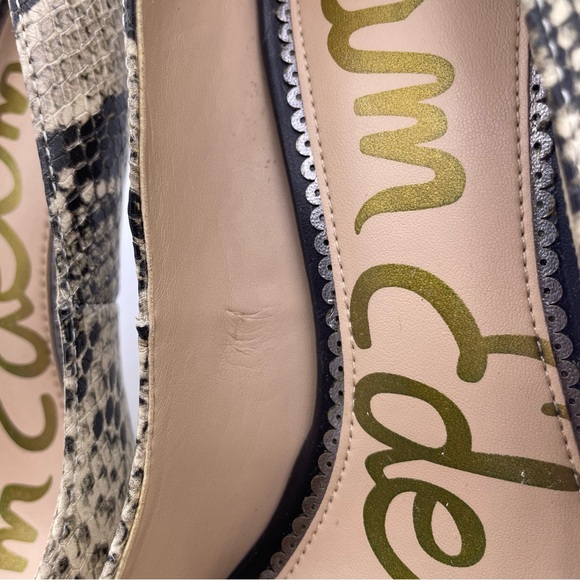 SAM EDELMAN leather pointed toe animal print pump heels Size 8.5 - Picture 8 of 11